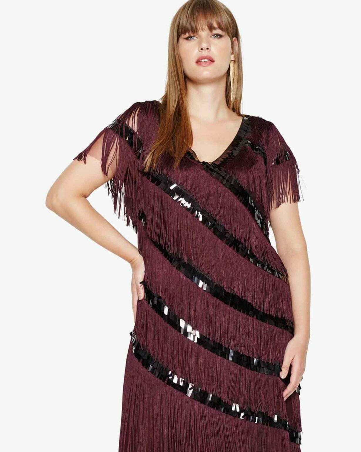 Plus Size Dress Is A Very Important Invention In 1920s Vintage Retro   Lottie Fringe Dress 1229x1536 