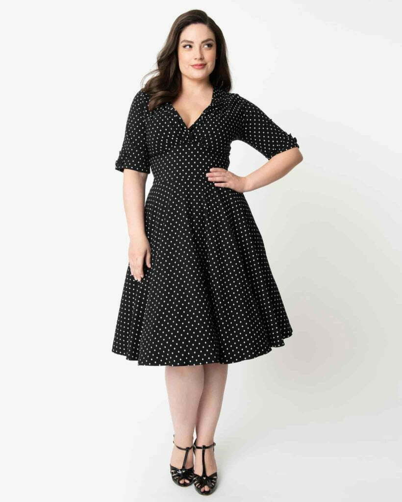 rebellious fashion polka dot dress