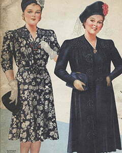 plus size 1940's vintage clothing