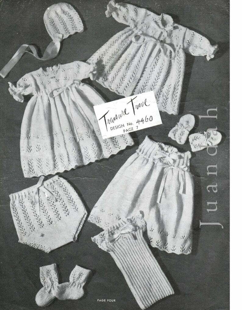 1950s Vintage Baby Knitting Pictures | Photos | Patterns - Vintage-Retro