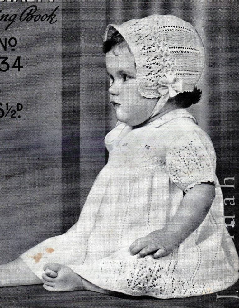 Vintage Baby Knit Bonnets Pictures | Photos | Patterns - Vintage-Retro