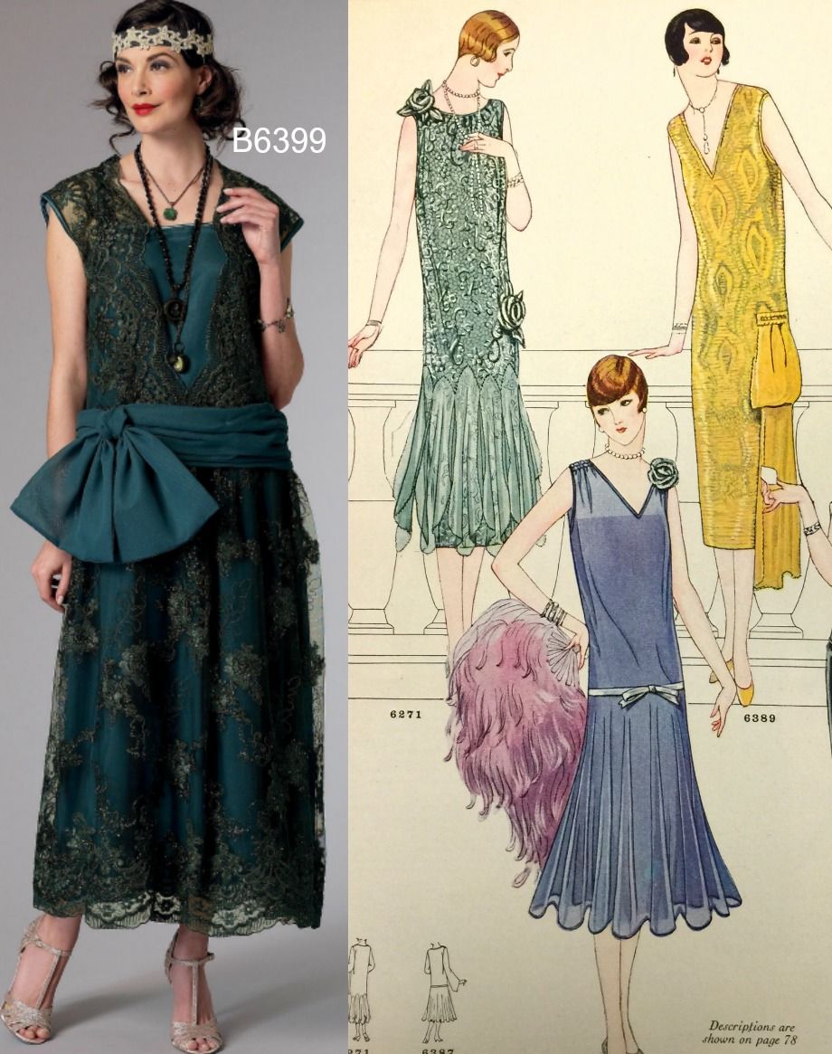 1920s Dress Sewing Pattern Inspired from Downton Abbey VintageRetro