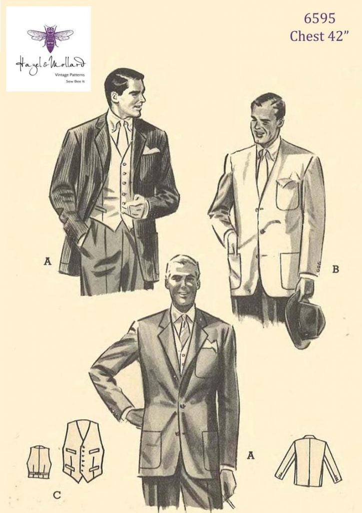 1950s Men's Tailored Jacket, Vest Pictures  Photos  Patterns - Vintage-Retro