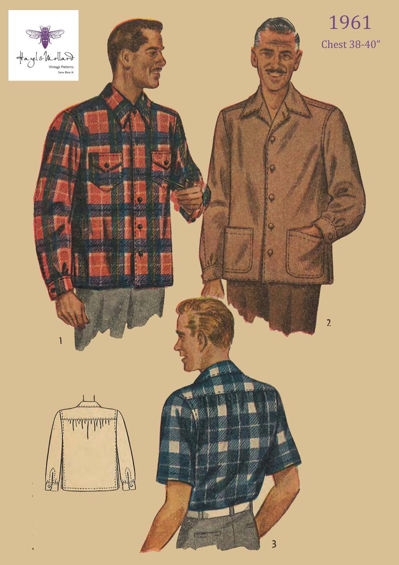 1940s Mans Shirt Pictures | Photos | Patterns - Vintage-Retro