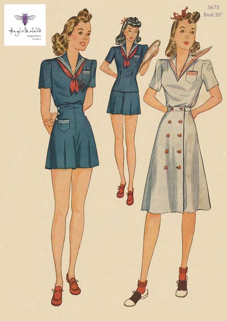 1940s sailor dress