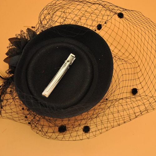 Vintage Hat Pearl Mesh Retro Wedding Top Hat - Vintage-Retro