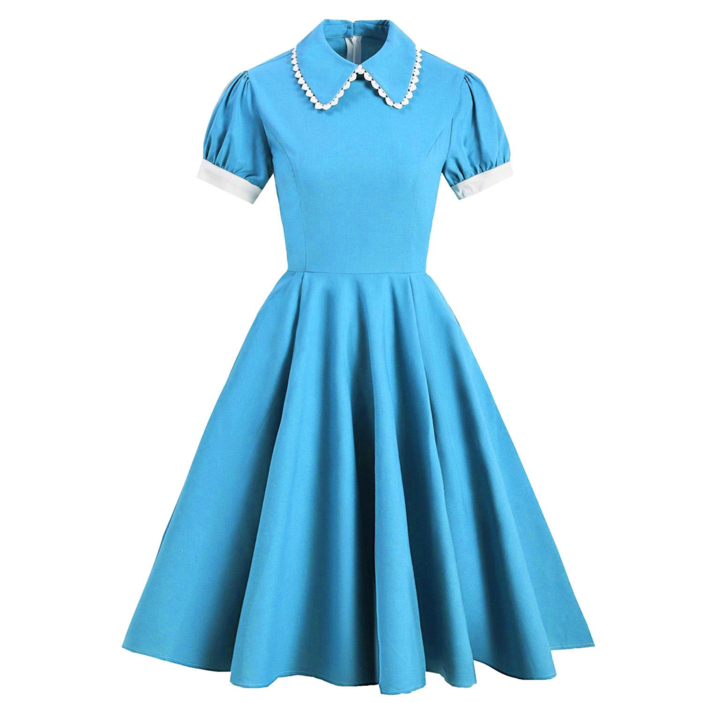 peter pan collar swing dress